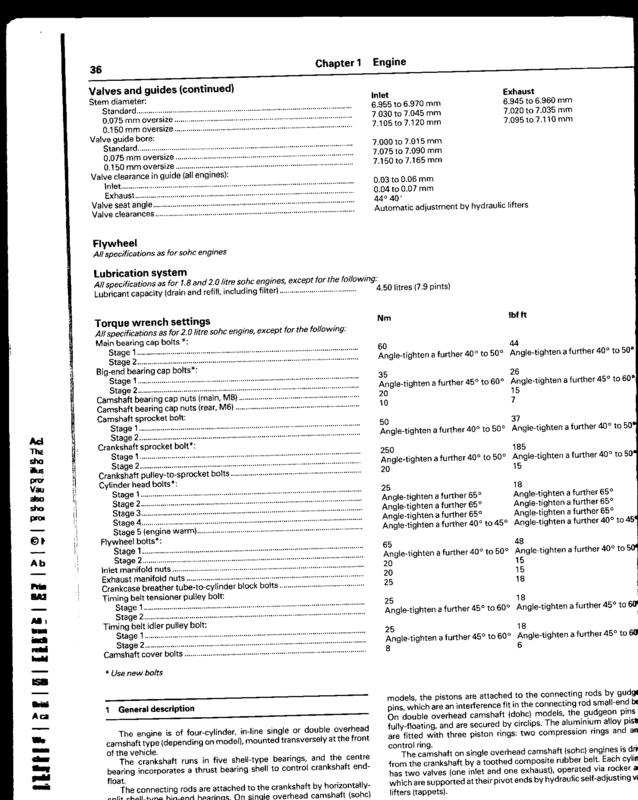 C20let Torque Settings